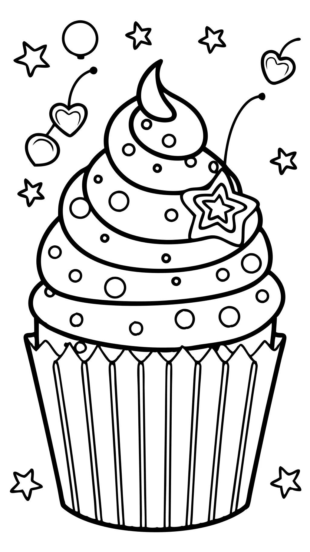 cup cake coloring page